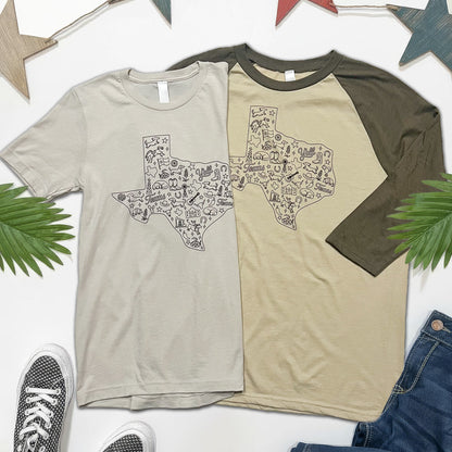 Deep in the Heart of Texas 3/4 Sleeve Shirt