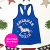 American Doxie 4th of July Ladies' Racerback Tank