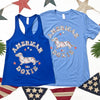 American Doxie 4th of July Ladies' Racerback Tank