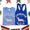 American Doxie 4th of July Ladies' Racerback Tank