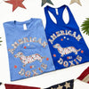 American Doxie 4th of July Ladies' Racerback Tank