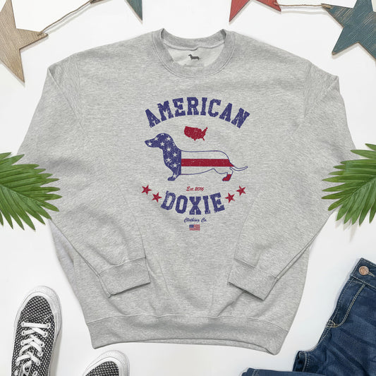 American Doxie Classic Varsity RWB Sweatshirt