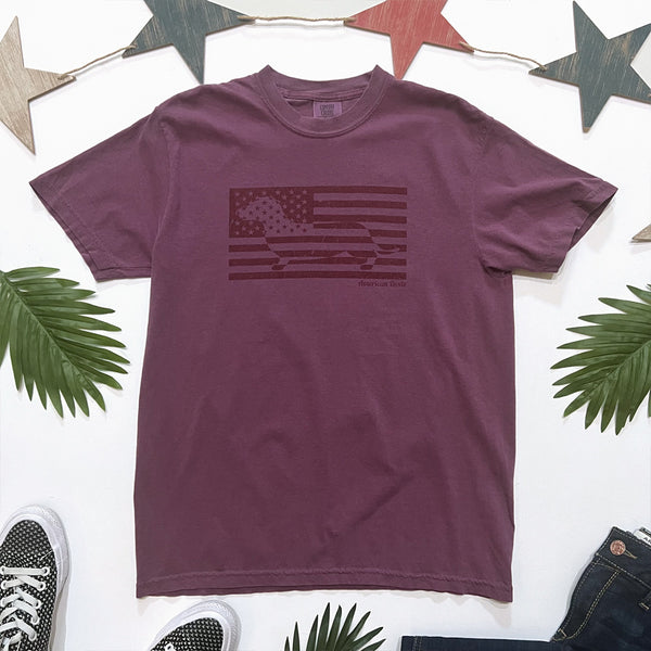 AD Doxie Flag Short Sleeve Tee Shirt