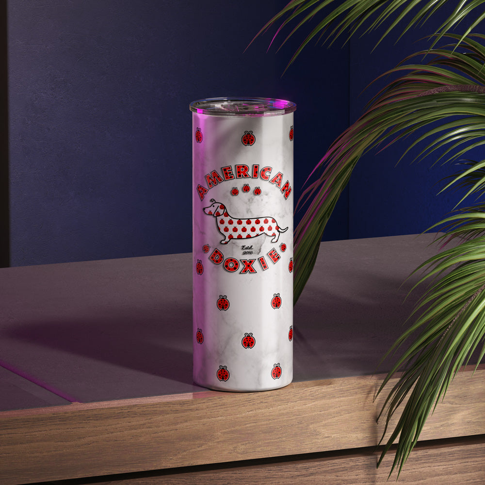 "NEW" AD Doxie Ladybug 20oz Skinny Tumbler