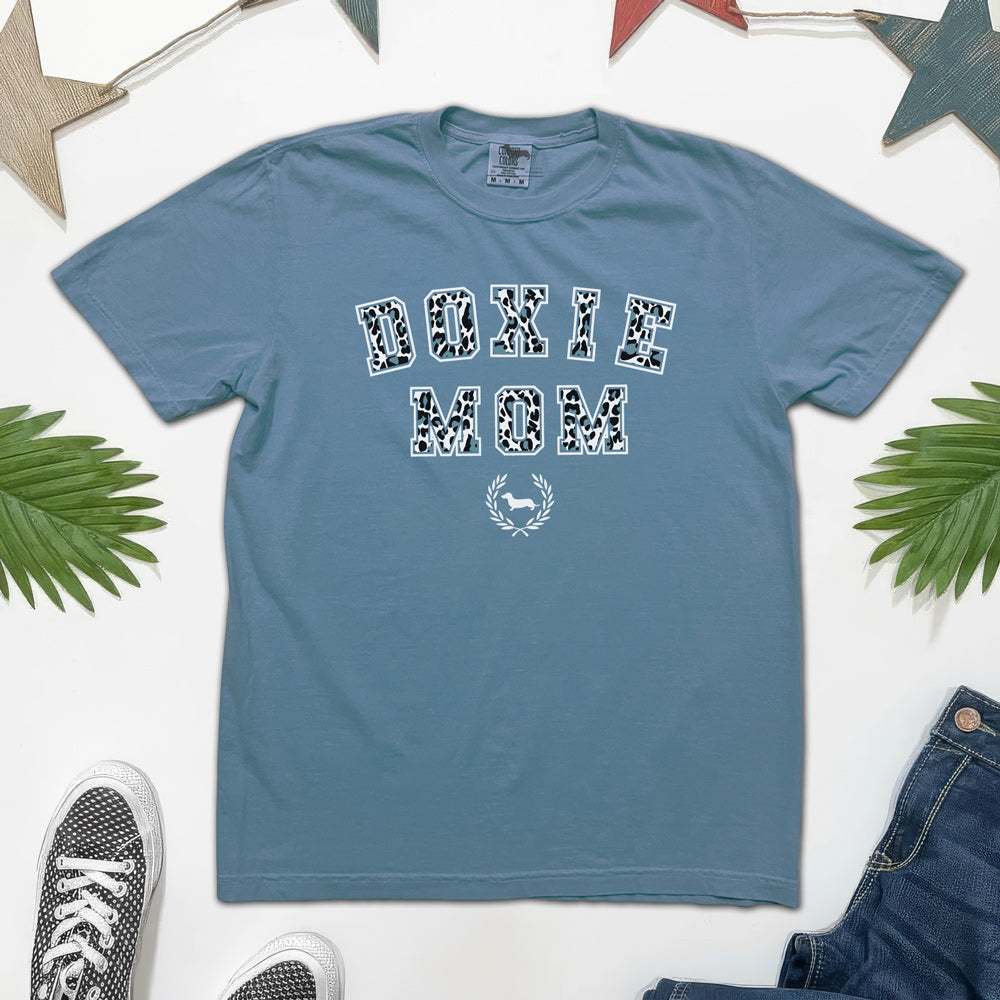 Doxe Mom Varsity Snow Leopard Tee Shirt