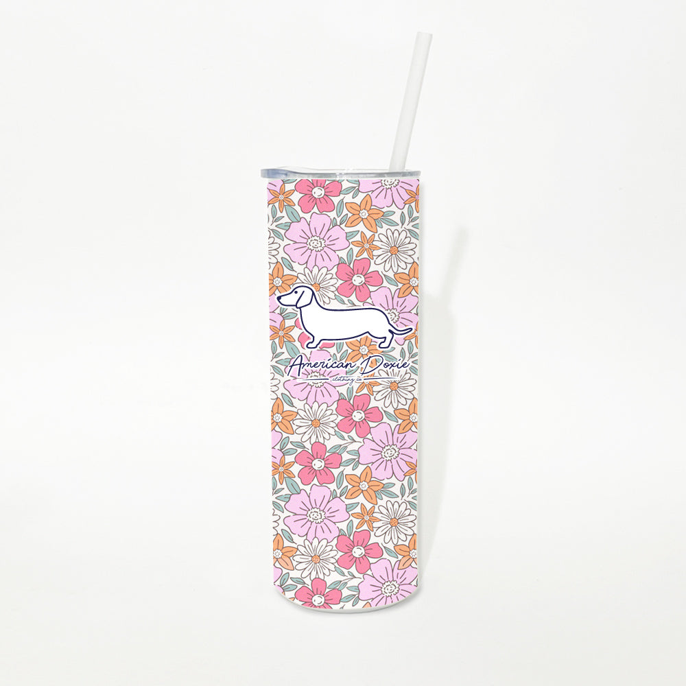 "NEW" AD Signature Series Spring Floral 20oz Skinny Tumbler