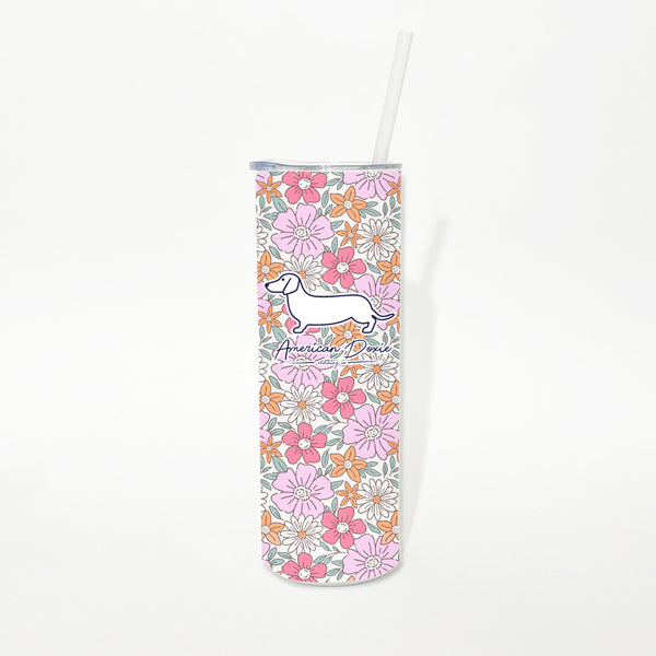 "NEW" AD Signature Series Spring Floral 20oz Skinny Tumbler