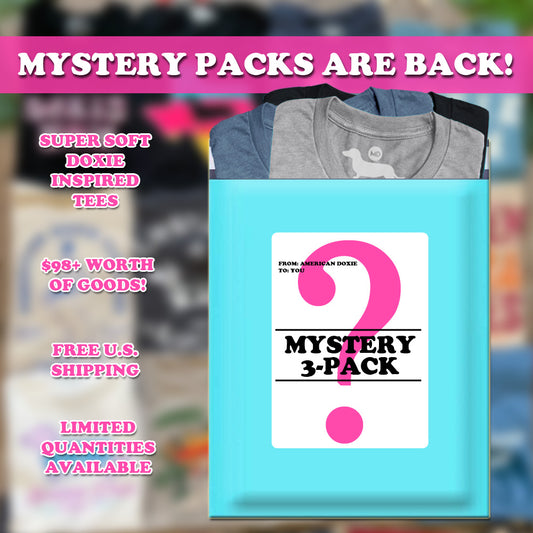 "LIMITED STOCK" American Doxie Mystery 3-Pack Tee Shirt Bundle