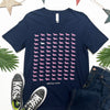 AD Signature Pink Logo Mural V-Neck Tee