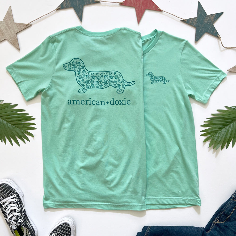 American Doxie Seashell Short Sleeve Tee Shirt
