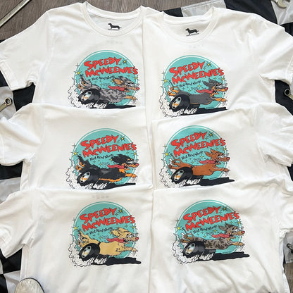 Speedy McWeenie's Hot Rod Shop Tee Shirt (Long-Haired Various Coats)