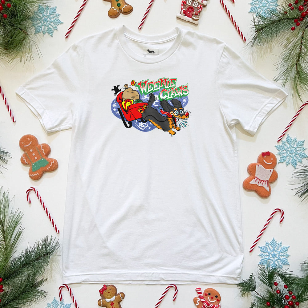 Weenie Claws Sleigh Ride Tee Shirt (Long Haired - Various Coats)