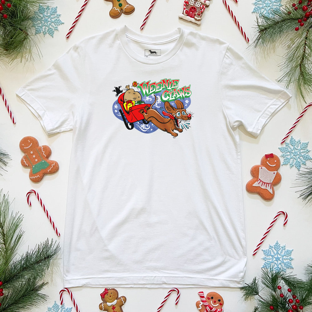 Weenie Claws Sleigh Ride Tee Shirt (Short Haired - Various Coats)