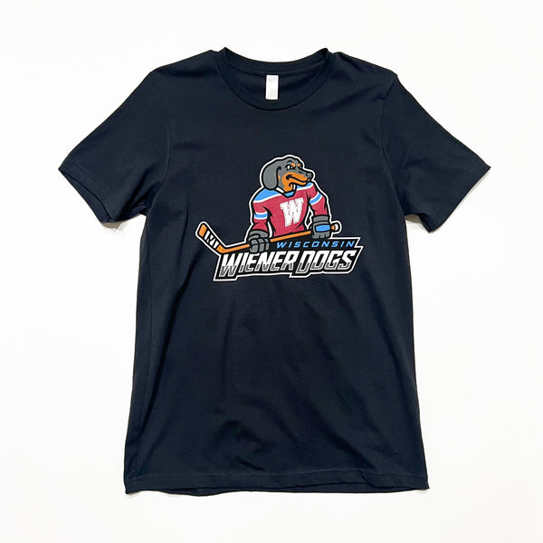 AD Wisconsin Wiener Dogs Hockey Tee Shirt