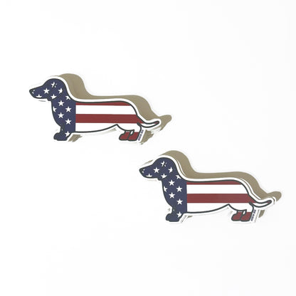 AD Shorthair USA Flag Sticker 2-Pack