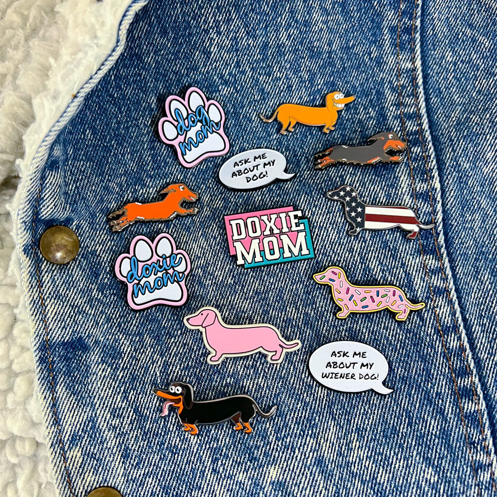 Doxie Mom Enamel Pin