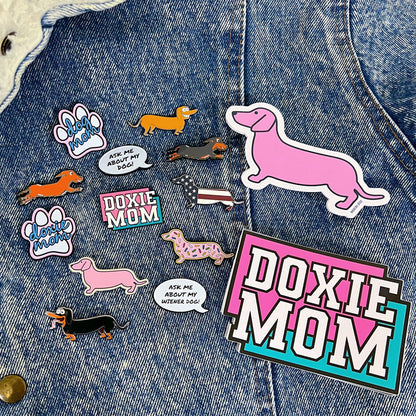 Doxie Mom Enamel Pin