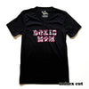 AD Doxie Mom Zebra Print V-Neck Tee Shirt (Unisex & Ladies' Cuts)