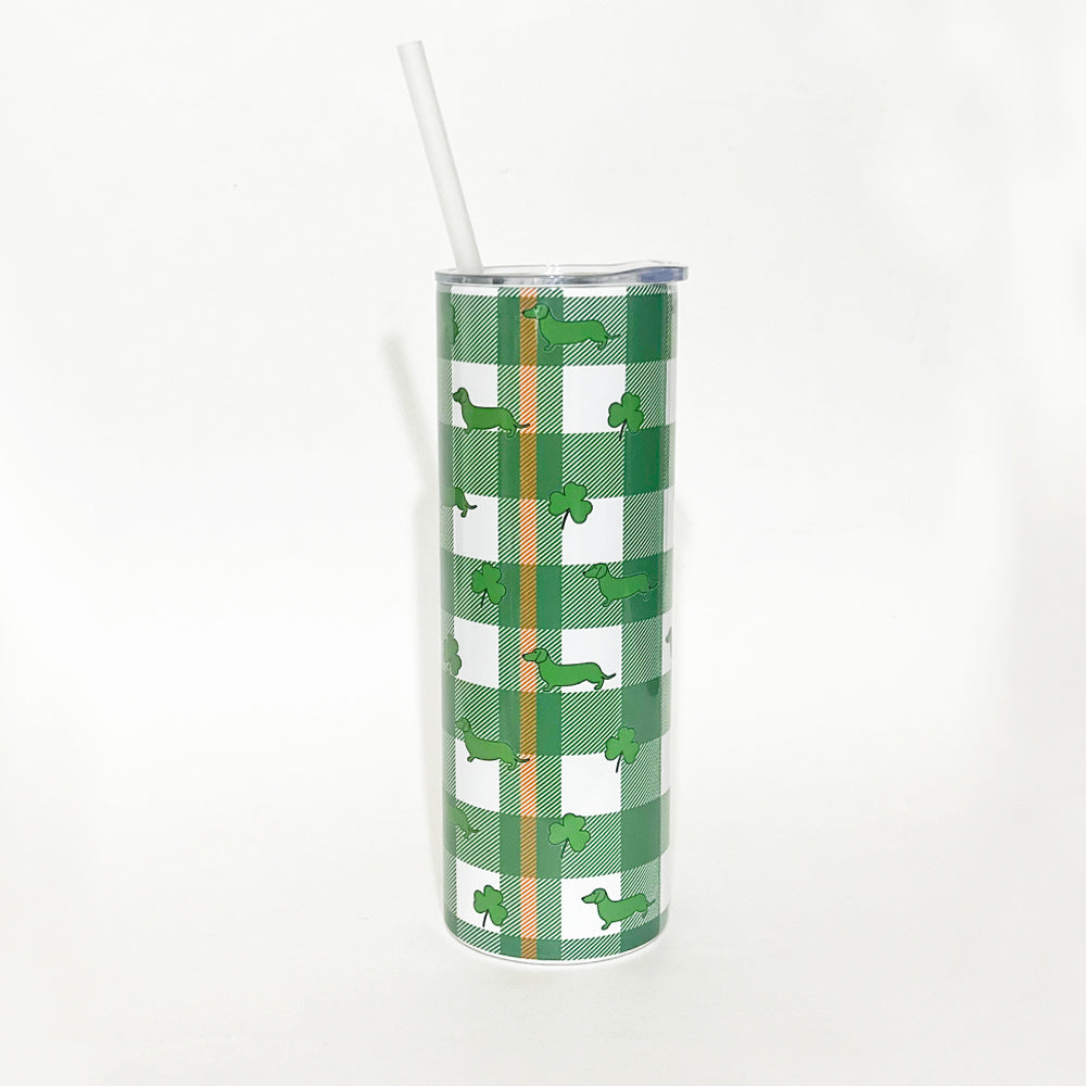 AD St Paddy's Day Flannel 20oz Skinny Tumbler