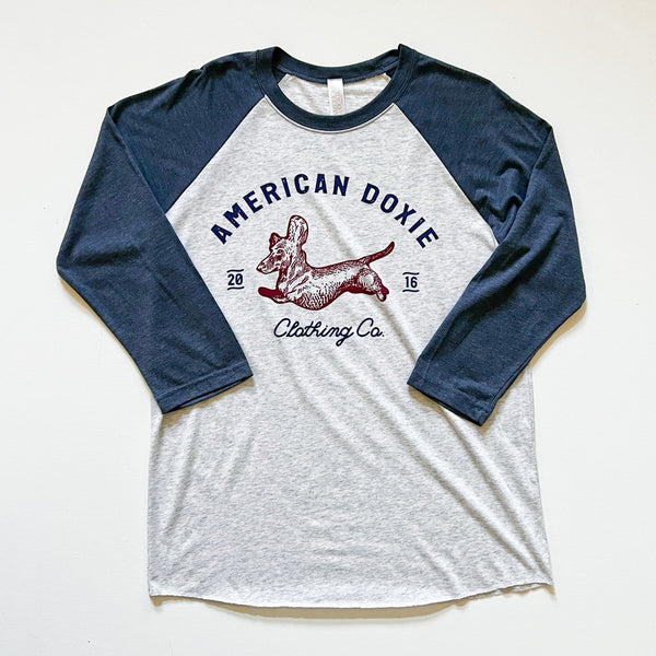 AD Vintage Stamp 3/4 Sleeve Baseball Shirt