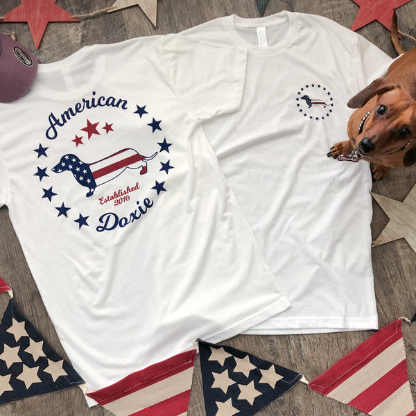 "NEW" American Doxie Classic Stars Tee Shirt