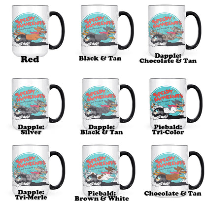 Speedy McWeenie's Hot Rod Shop Jumbo Mug (Short Haired/Long Haired - Various Coats)