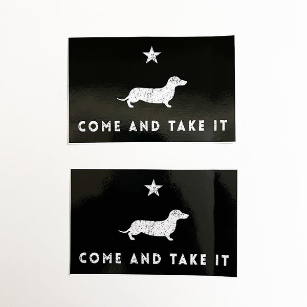 AD Gonzo Doxie "Come and Take It" Sticker 2-Pack