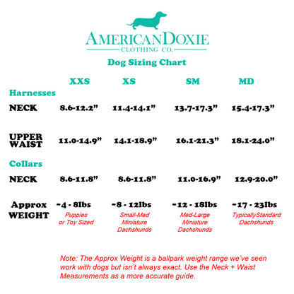 American Doxie Stars and Stripes Adjustable Dog Harness