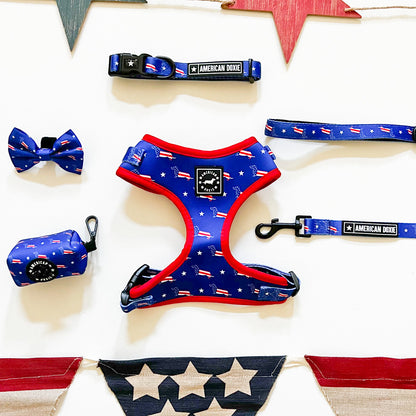 American Doxie Stars and Stripes Adjustable Dog Harness
