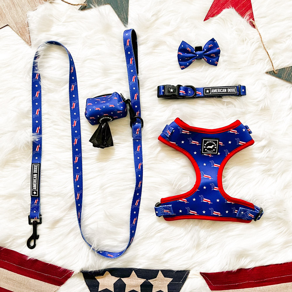 American Doxie Stars and Stripes Adjustable Dog Harness