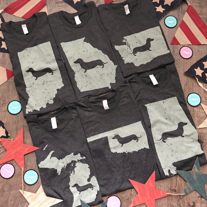 Doxie State Pride Series: Georgia State Doxie Tee