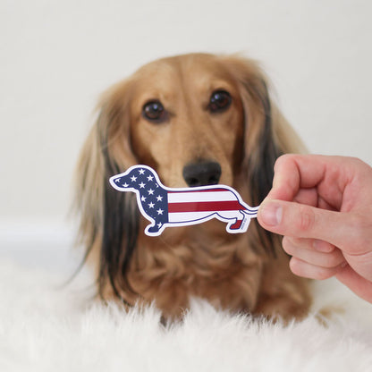 AD Longhair USA Flag Sticker 2-Pack