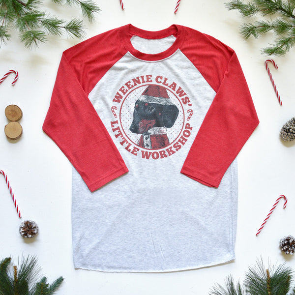 "NEW" AD Weenie Claws' Little Workshop 3/4 Sleeve Tee Shirt